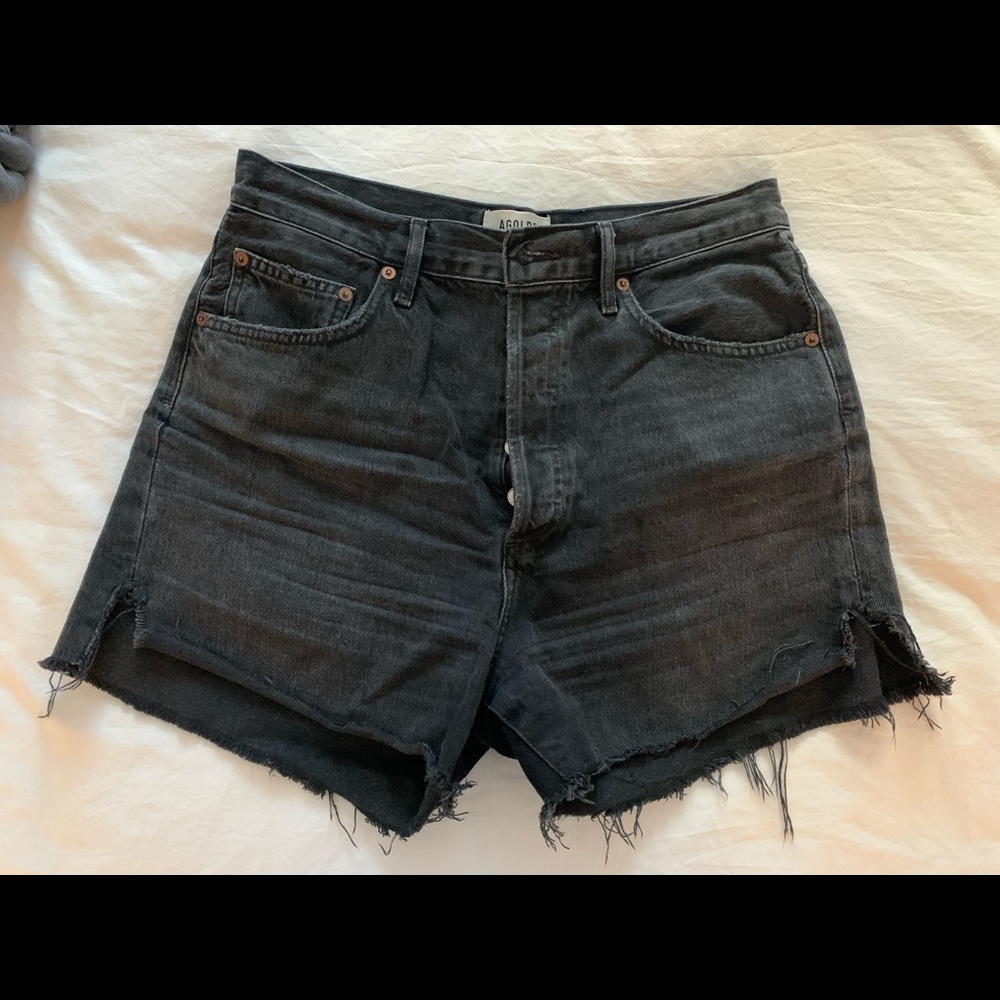 Agolde Black Jean Shorts